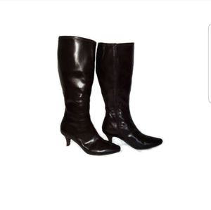 Stretch Bown Boots  Knee-high, Size 6.5